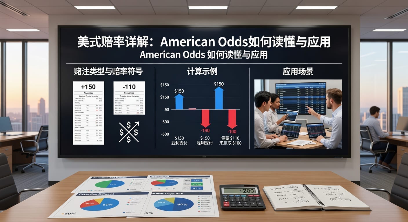 美式赔率 american odds：正负号、换算与投注技巧